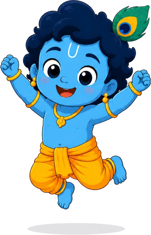 Kanha celebrating with arms raised